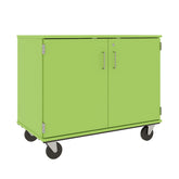 36" Assembled Mobile Bin Storage Cabinet with Doors and 9 6" Bins - 80249 F36 - Steven's I.D.SYSTEMS®