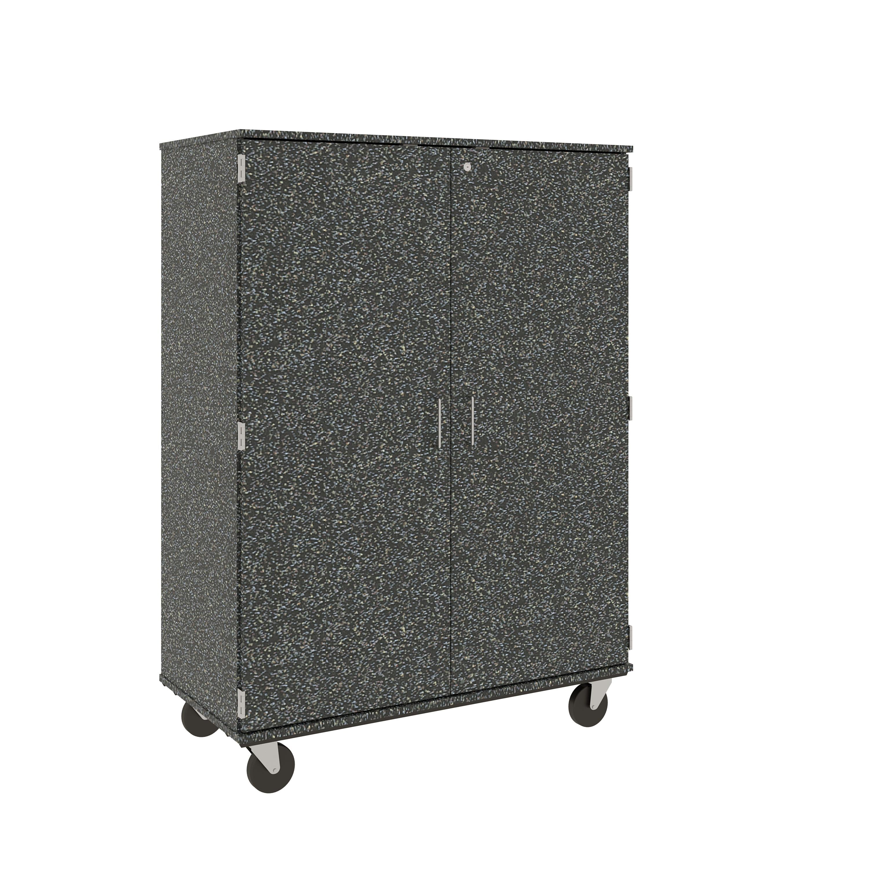 67" Tall Assembled Mobile 4 Shelves Wardrobe/Shelf Storage with Lockable Doors - 80603 F67 - Steven's I.D.SYSTEMS® 67" Tall Assembled Mobile 4 Shelves Wardrobe/Shelf Storage with Lockable Doors - 80603 F67 - Steven's I.D.SYSTEMS®