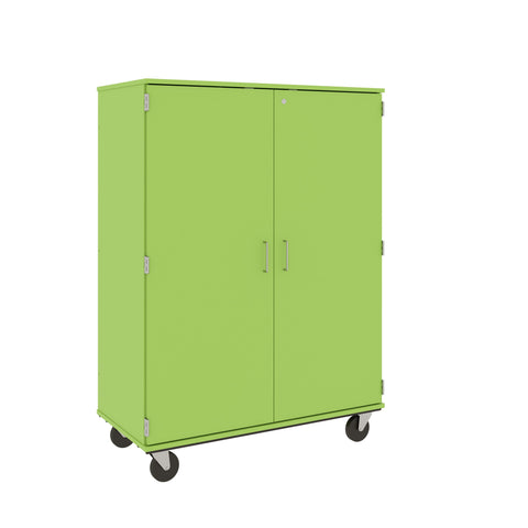 67" Tall Assembled Mobile 4 Shelves Wardrobe/Shelf Storage with Lockable Doors - 80603 F67 - Steven's I.D.SYSTEMS® 67" Tall Assembled Mobile 4 Shelves Wardrobe/Shelf Storage with Lockable Doors - 80603 F67 - Steven's I.D.SYSTEMS®