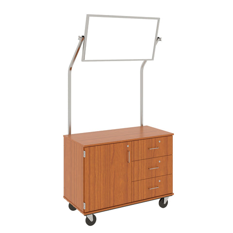 48" Wide Assembled Demonstration Station with Mirror, Storage Area & Three Drawers - 80733 F36 - Steven's I.D.SYSTEMS® 48" Wide Assembled Demonstration Station with Mirror, Storage Area & Three Drawers - 80733 F36 - Steven's I.D.SYSTEMS®
