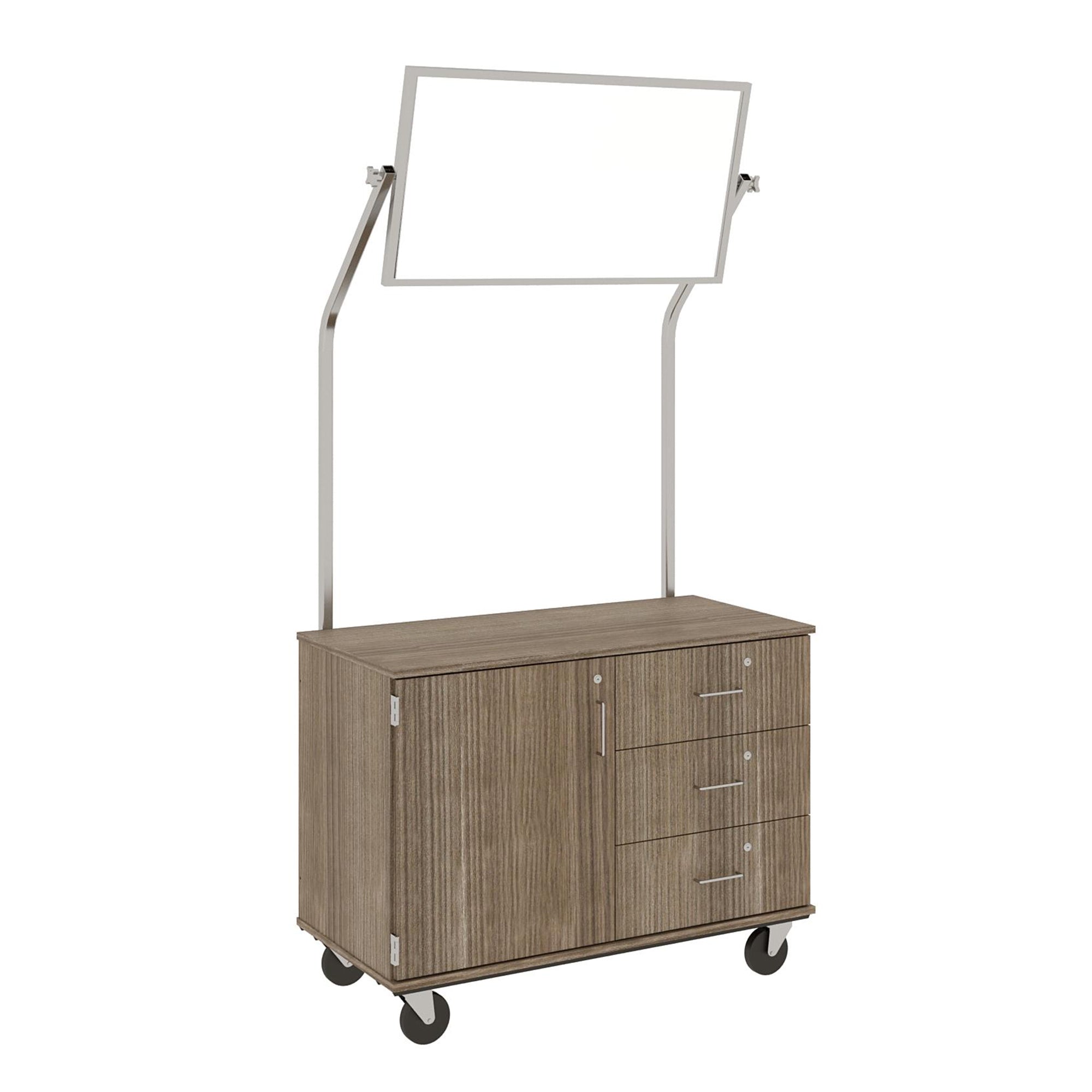 48" Wide Assembled Demonstration Station with Mirror, Storage Area & Three Drawers - 80733 F36 - Steven's I.D.SYSTEMS® 48" Wide Assembled Demonstration Station with Mirror, Storage Area & Three Drawers - 80733 F36 - Steven's I.D.SYSTEMS®