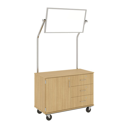 48" Wide Assembled Demonstration Station with Mirror, Storage Area & Three Drawers - 80733 F36 - Steven's I.D.SYSTEMS® 48" Wide Assembled Demonstration Station with Mirror, Storage Area & Three Drawers - 80733 F36 - Steven's I.D.SYSTEMS®