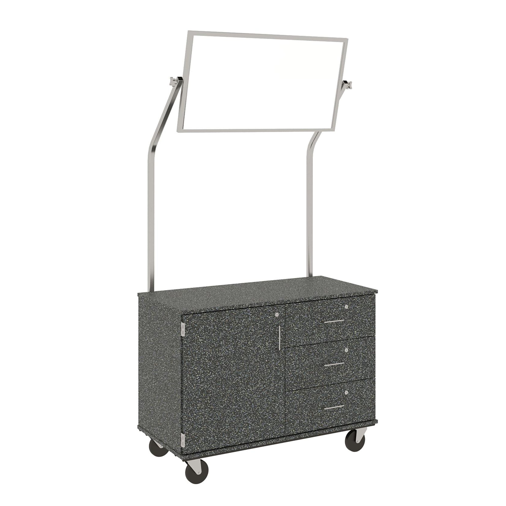 48" Wide Assembled Demonstration Station with Mirror, Storage Area & Three Drawers - 80733 F36 - Steven's I.D.SYSTEMS® 48" Wide Assembled Demonstration Station with Mirror, Storage Area & Three Drawers - 80733 F36 - Steven's I.D.SYSTEMS®