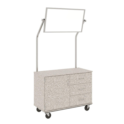 48" Wide Assembled Demonstration Station with Mirror, Storage Area & Three Drawers - 80733 F36 - Steven's I.D.SYSTEMS® 48" Wide Assembled Demonstration Station with Mirror, Storage Area & Three Drawers - 80733 F36 - Steven's I.D.SYSTEMS®