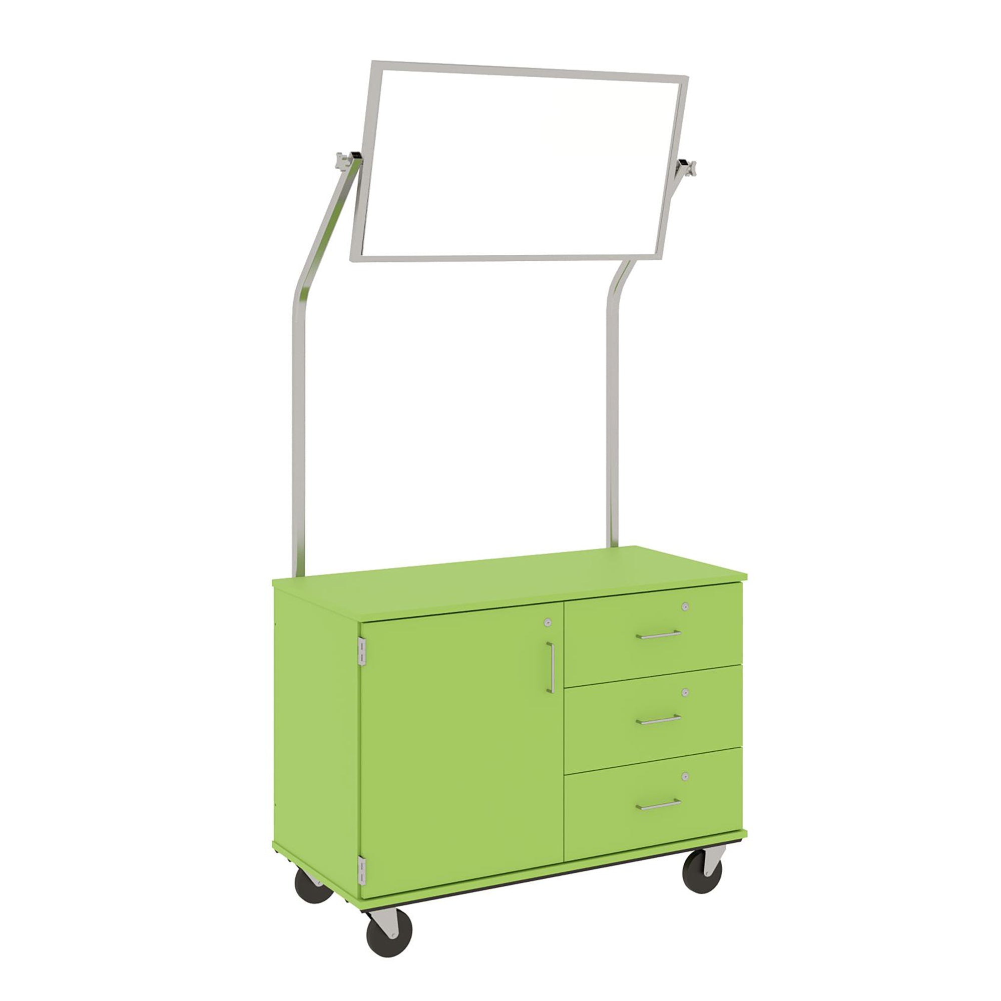 48" Wide Assembled Demonstration Station with Mirror, Storage Area & Three Drawers - 80733 F36 - Steven's I.D.SYSTEMS® 48" Wide Assembled Demonstration Station with Mirror, Storage Area & Three Drawers - 80733 F36 - Steven's I.D.SYSTEMS®