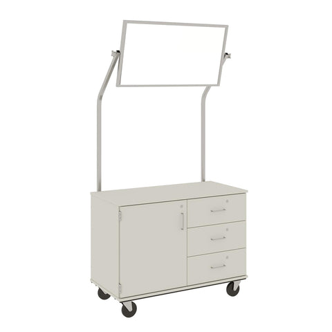 48" Wide Assembled Demonstration Station with Mirror, Storage Area & Three Drawers - 80733 F36 - Steven's I.D.SYSTEMS® 48" Wide Assembled Demonstration Station with Mirror, Storage Area & Three Drawers - 80733 F36 - Steven's I.D.SYSTEMS®