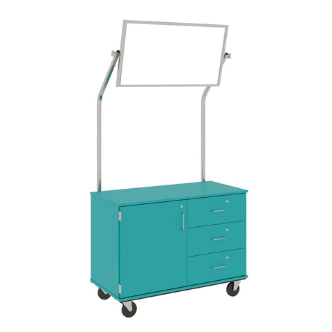 48" Wide Assembled Demonstration Station with Mirror, Storage Area & Three Drawers - 80733 F36 - Steven's I.D.SYSTEMS® 48" Wide Assembled Demonstration Station with Mirror, Storage Area & Three Drawers - 80733 F36 - Steven's I.D.SYSTEMS®
