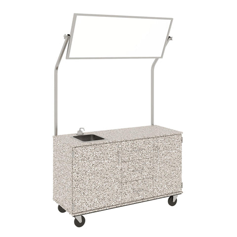 59" Wide Assembled Demonstration Station with Mirror, Sink, Storage Area & Three Drawers 80742 F36 - Steven's I.D.SYSTEMS® 59" Wide Assembled Demonstration Station with Mirror, Sink, Storage Area & Three Drawers 80742 F36 - Steven's I.D.SYSTEMS®