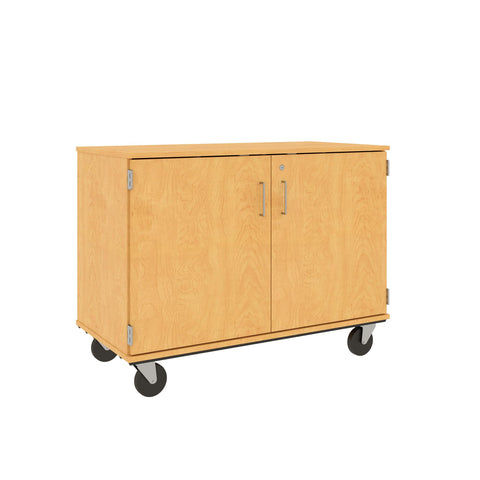 36" Assembled Mobile Cubbie Storage Cart with Locking Doors - 80240 F36