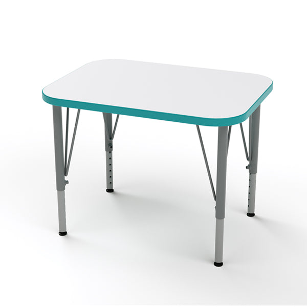 Rectangular Teacher Desk Versa Classroom Collaborative Rectangle Desk - Small Worksurface - TM ...