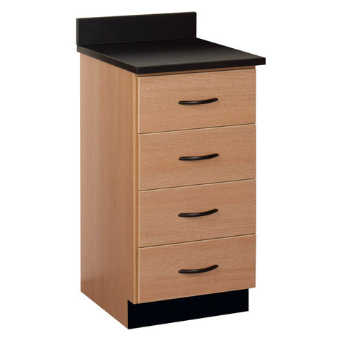 Four Drawer Base Cabinet with Lock and Base Molding 81369 K36