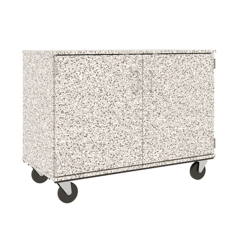 36" Assembled Slotted Storage Cart with Locking Door - 80117 F36