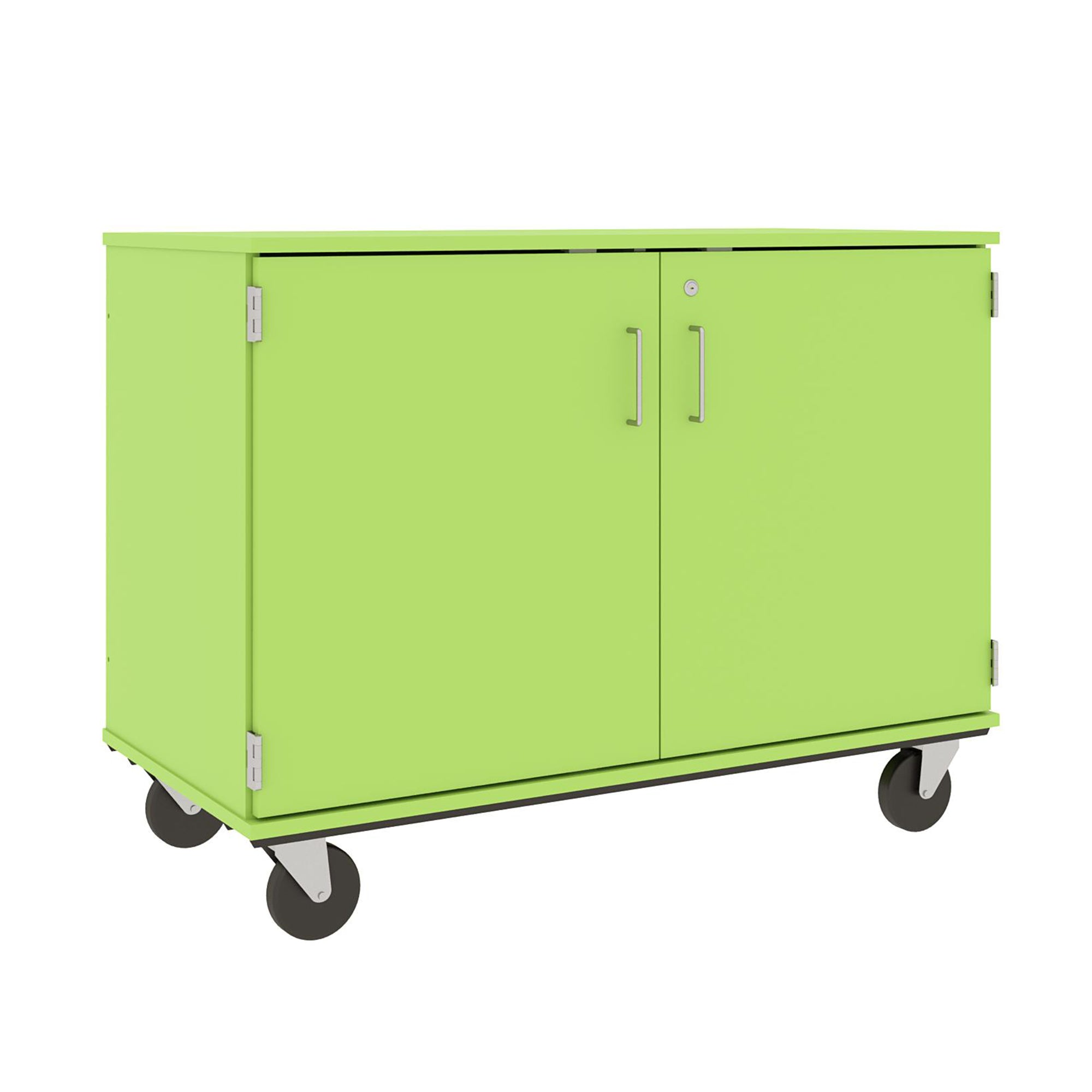 36" Assembled Slotted Storage Cart with Locking Door - 80117 F36