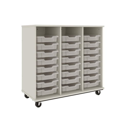36" Tall Assembled Counter-Height Mobile Shelf Storage Cabinet with Lockable Doors - 80181 F36