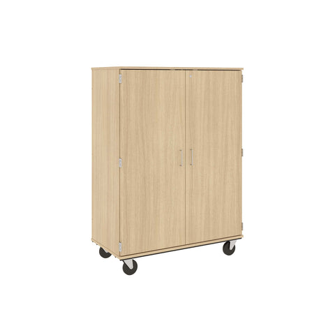 67" Tall Assembled Center Divider Mobile Classroom Storage Cabinet with Lockable Doors - 80181 F67 - Steven's I.D.SYSTEMS®