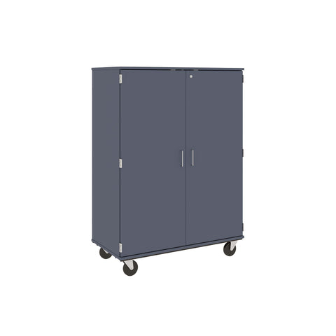 67" Tall Assembled Center Divider Mobile Classroom Storage Cabinet with Lockable Doors - 80181 F67