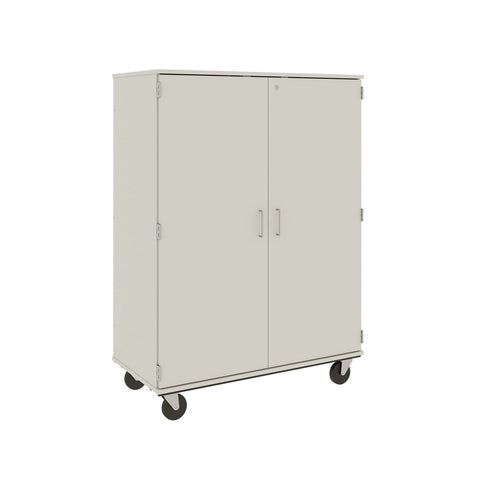 67" Tall Assembled Mobile Storage Cabinet with Lockable Doors - 80185 F67