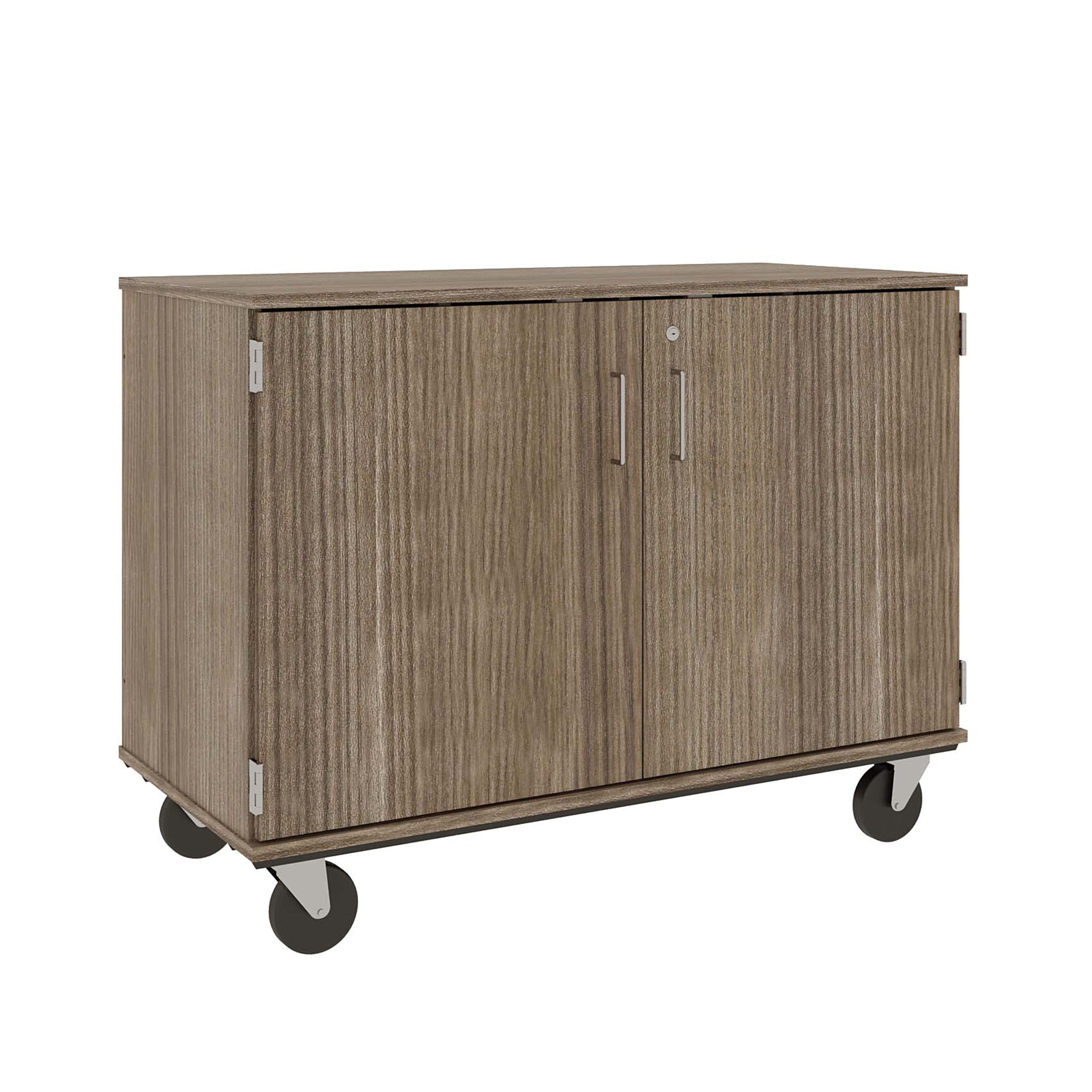 36" Assembled Mobile Cubbie Storage Cart with Locking Doors - 80240 F36
