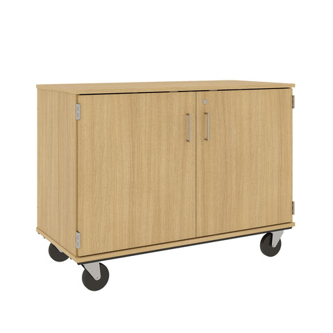 36" Assembled Mobile Cubbie Storage Cart with Locking Doors - 80240 F36
