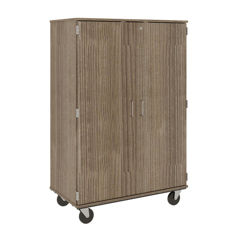 36" Assembled Mobile Bin Storage Cabinet with Doors and 36 3" Bins - 80243 F67