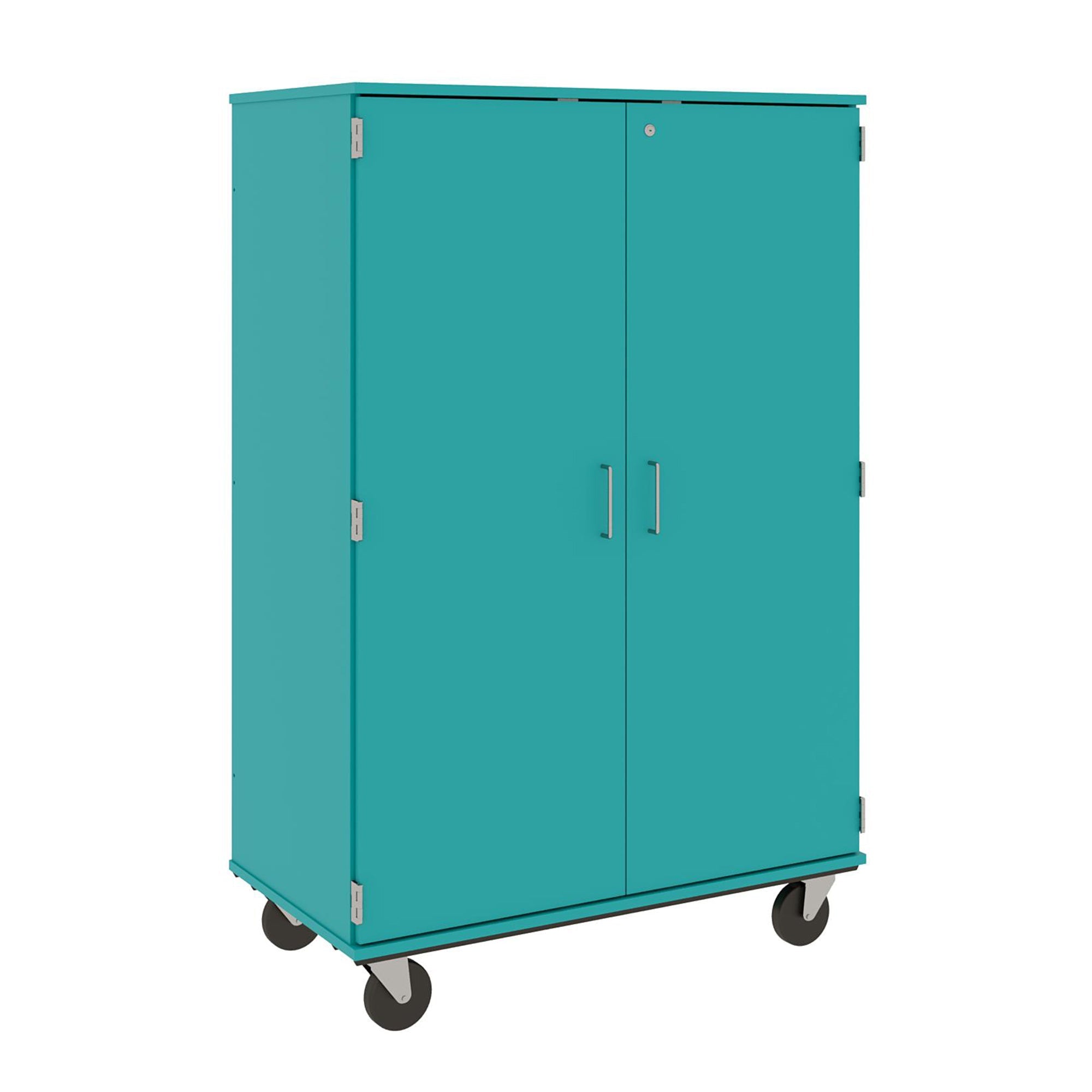 36" Assembled Mobile Bin Storage Cabinet with Doors and 36 3" Bins - 80243 F67