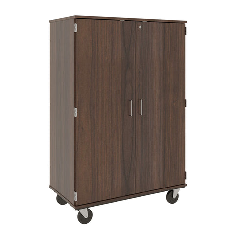 36 Assembled Mobile Bin Storage Cabinet with Doors and 36 3 Bins - 80243  F67 - Mirage Light Greige