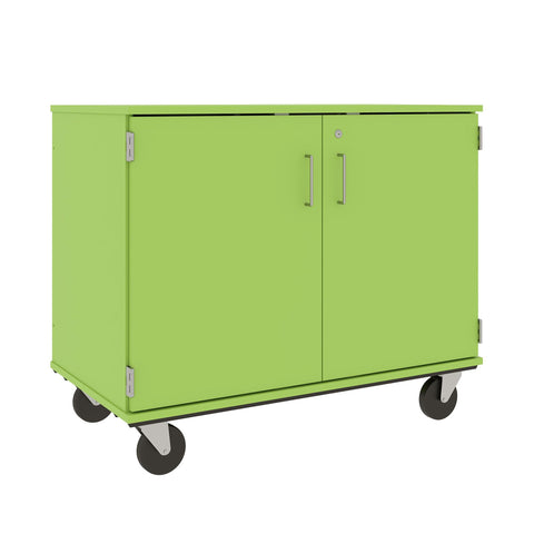 36" Assembled Mobile Bin Storage Cabinet with Doors and 9 6" Bins - 80249 F36