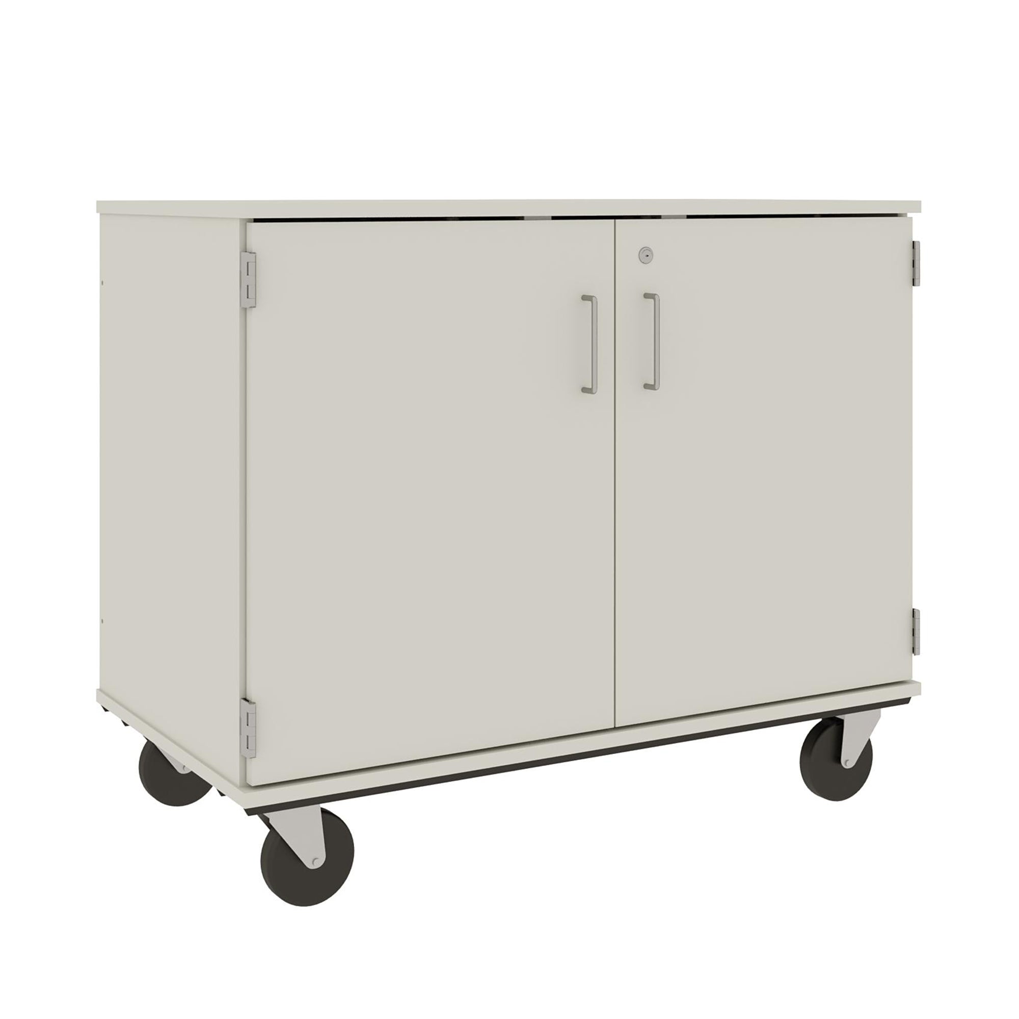 36" Assembled Mobile Bin Storage Cabinet with Doors and 9 6" Bins - 80249 F36