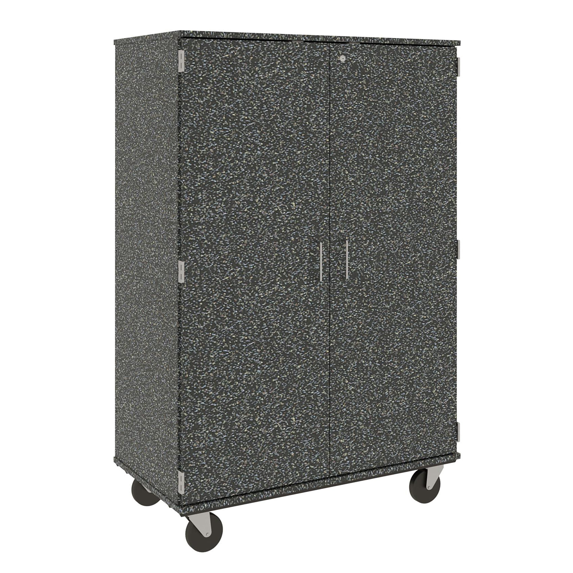 67" Tall Assembled Mobile Bin Storage Cabinet with 18 6" Bins - 80249 F67