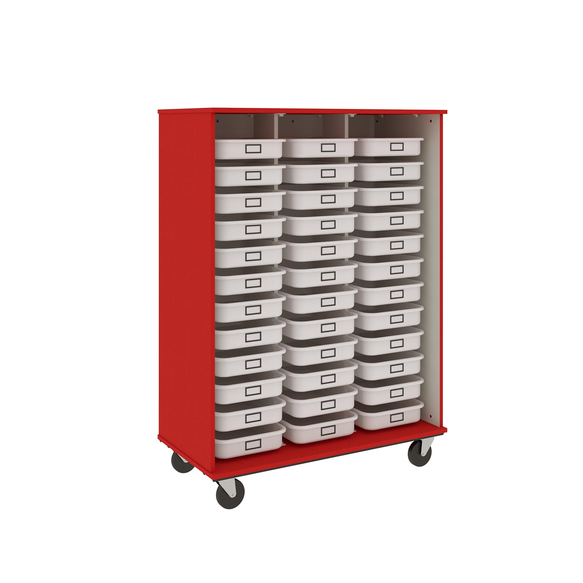 67" Tall Assembled Mobile Open 36 Trays Storage Cabinet - 80274 Z67