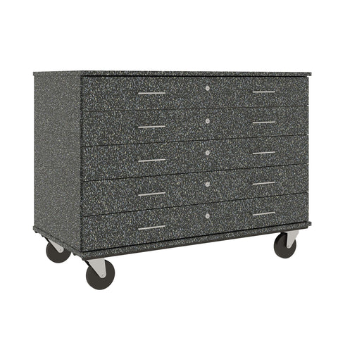 36" Tall Assembled Five Lockable Drawer Mobile Storage Cabinet - 80393 F36