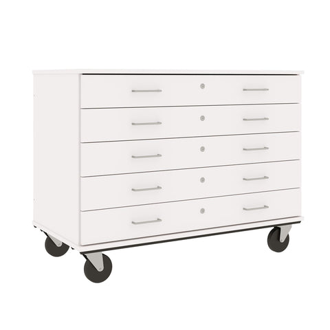 36" Tall Assembled Five Lockable Drawer Mobile Storage Cabinet - 80393 F36