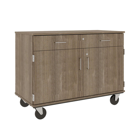 36" Tall Assembled Two Door Mobile Storage Cabinet with Drawer - 80430 F36