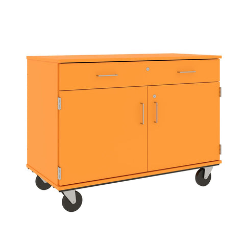 36" Tall Assembled Two Door Mobile Storage Cabinet with Drawer - 80430 F36