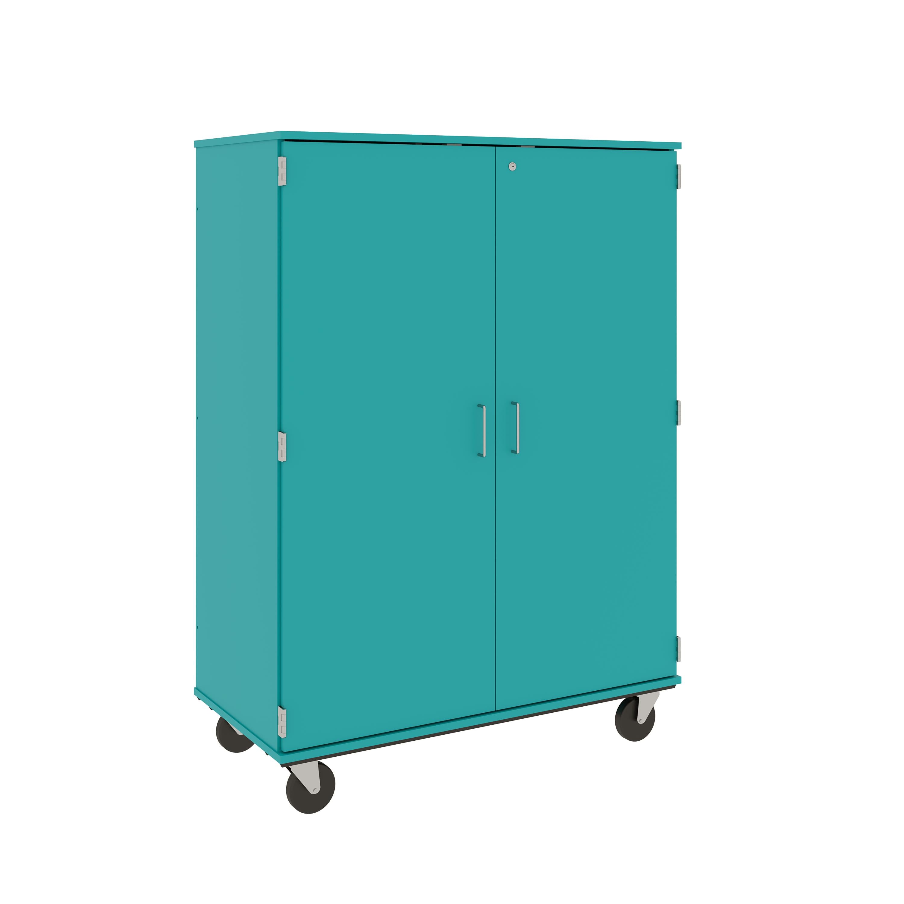 67" Tall Assembled Mobile 4 Shelves Storage Cabinet with 12 Trays - 80599 F67