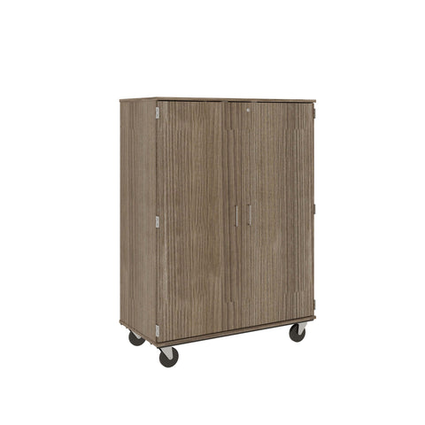 67" Tall Assembled Mobile Wardrobe Cabinet with File Drawer - 80609 F67
