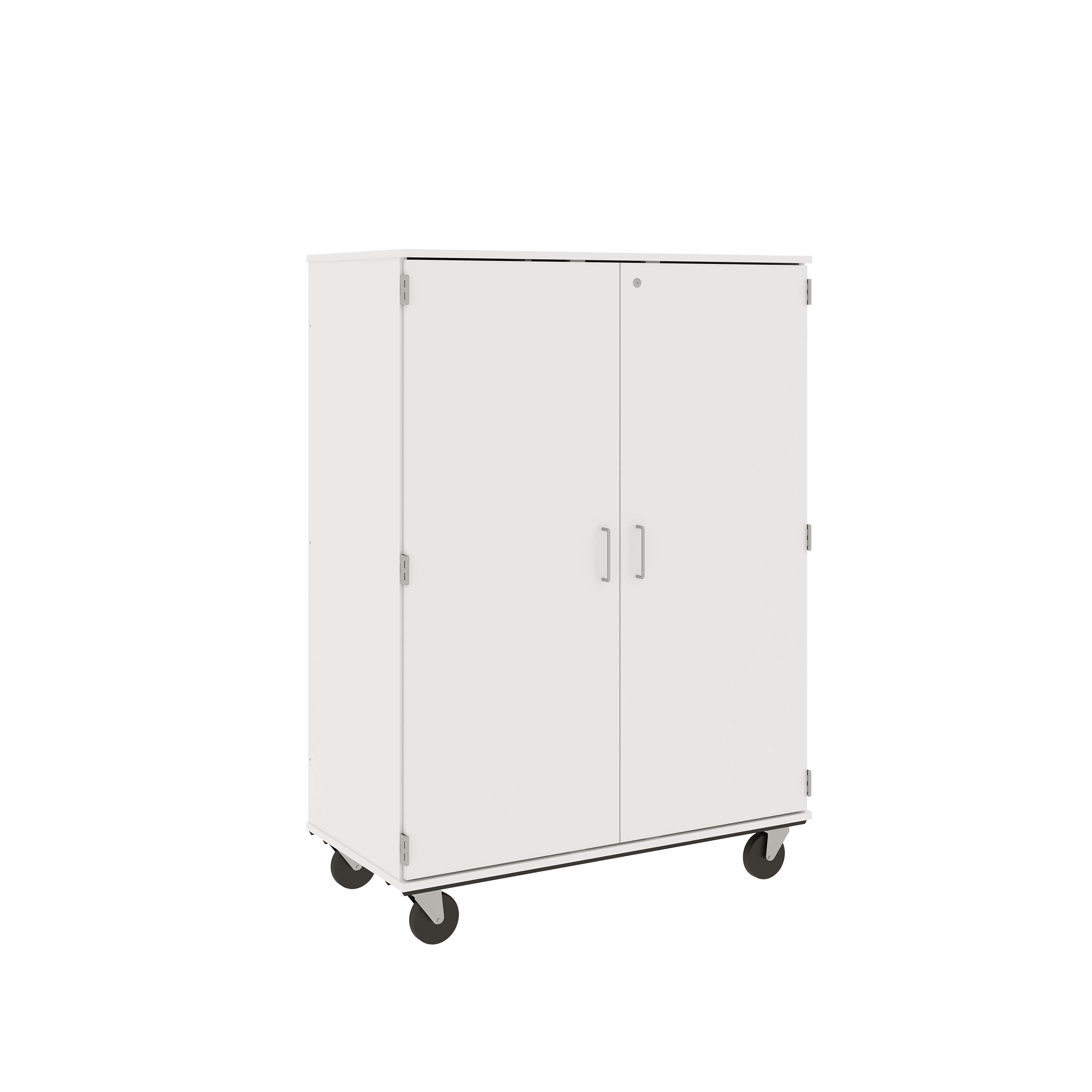 67" Tall Assembled Mobile Wardrobe Cabinet with File Drawer - 80609 F67