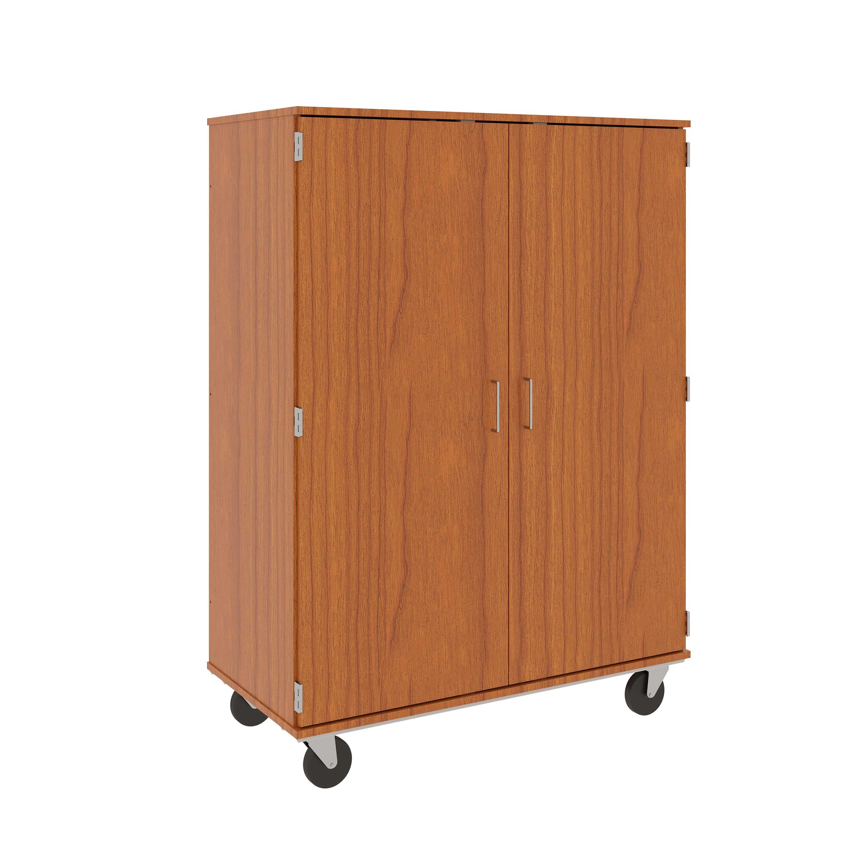 67" Tall Assembled Mobile Computer Storage Cabinet with Lockable Doors - 80610 F67