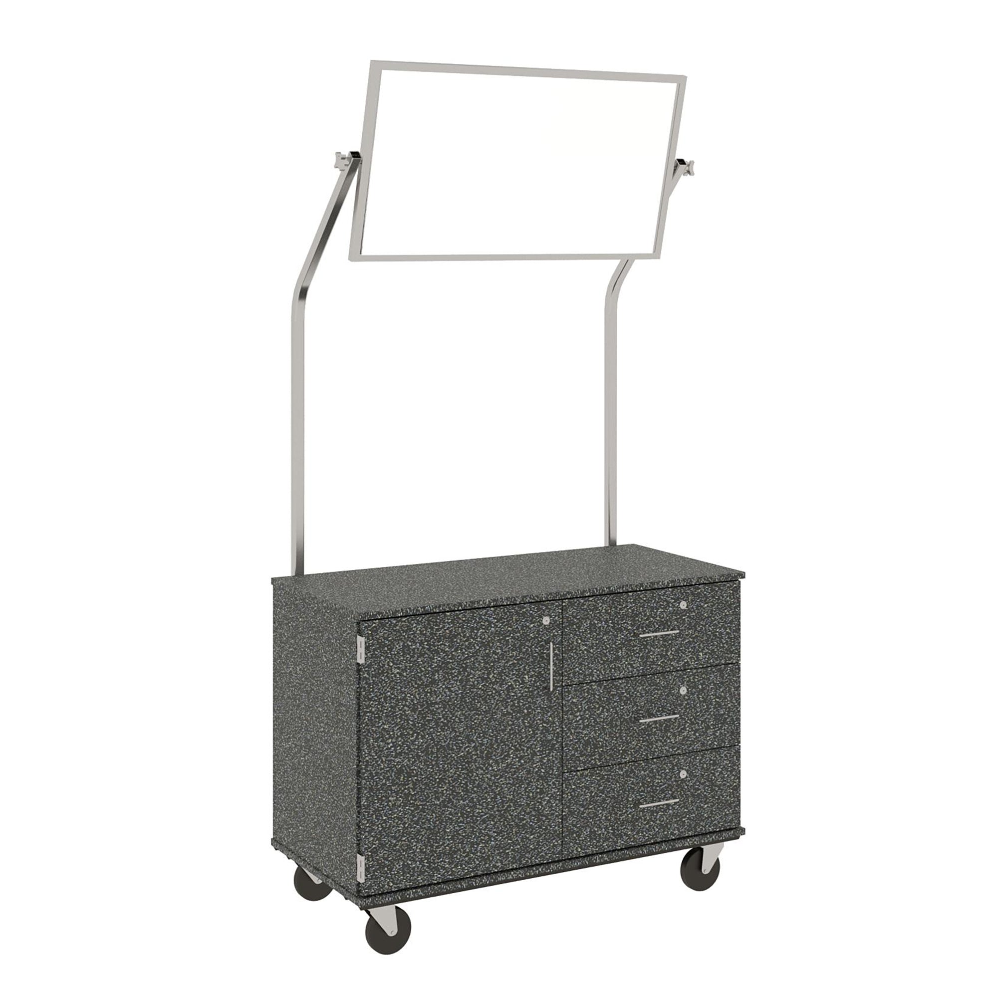 48" Wide Assembled Demonstration Station with Mirror, Storage Area & Three Drawers - 80733 F36